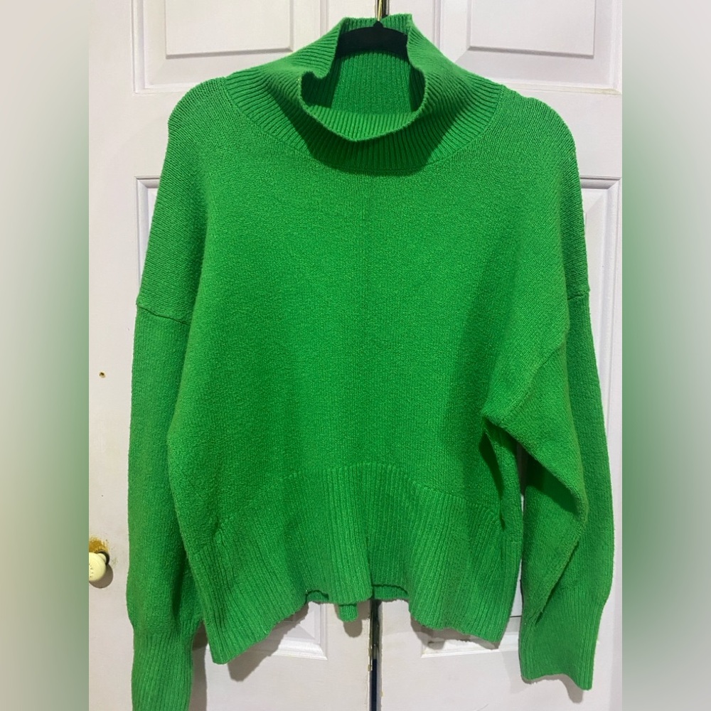 NWOT Green Oversized Turtleneck Sweater